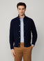 WOOL-CASHMERE RIBBED KNIT CARDIGAN