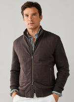 FAÇONNABLE WOOL FLANNEL HYBRID BLOUSON JACKET