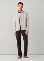 FAÇONNABLE INTERLOCK FULL ZIP HYBRID JACKET