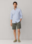 FAÇONNABLE COTTON LINEN DRAWCORD BERMUDA SHORTS