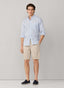 FAÇONNABLE COTTON LINEN DRAWCORD BERMUDA SHORTS