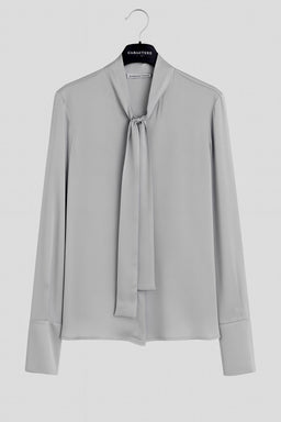 SATIN SHIRT WITH BOW