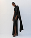 ACCESS FASHION ONE-SHOULDER MAXI DRESS WITH SCARF