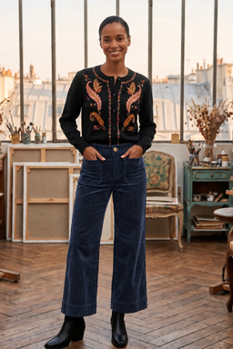 DERHY COFLAMAND WIDE-LEG VELVET TROUSERS