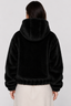 KOCCA FAUX FUR JACKET WITH A HOOD, A ZIP AND ELASTICATED CUFFS - KATHARINA FAUX FUR JACKET