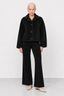 KOCCA FAUX FUR JACKET WITH A LAPEL COLLAR AND ROUND BUTTONS - HAROM FAUX FUR JACKET