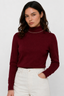 KOCCA FITTED HIGH-NECK JUMPER IN A VISCOSE AND WOOL BLEND - VALLY SWEATER
