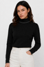 KOCCA FITTED HIGH-NECK JUMPER IN A VISCOSE AND WOOL BLEND - VALLY SWEATER