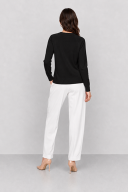 KOCCA WOMEN'S JUMPER WITH A LACE V-NECK AND LONG SLEEVES - GERG JERSEY