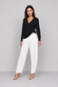 KOCCA WOMEN'S JUMPER WITH A LACE V-NECK AND LONG SLEEVES - GERG JERSEY