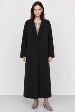 KOCCA WOMEN'S OVERCOAT WITH A NOTCHED LAPEL AND BUTTON FASTENING - MIMMI COAT