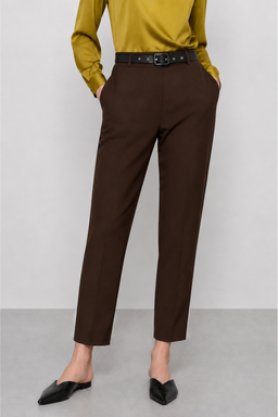 KOCCA TAILORED TROUSERS WITH A CROPPED STRAIGHT LEG AND POCKETS - AGOT TROUSERS