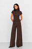 KOCCA TWO-PIECE SET WITH HIGH-NECK TOP AND WIDE-LEG TROUSERS - MACROBIO SWEATER + TROUSERS SET