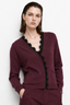 KOCCA V-NECK CARDIGAN WITH LACE TRIM AND BUTTON FASTENING - PAPIO JERSEY