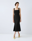 ACCESS FASHION MIDI GODET DRESS