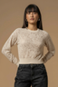 CHIC LACE EFFECT ROUND NECK SWEATSHIRT - SWEATER GIOLE