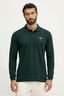 BASIC LONG-SLEEVED COTTON POLO SHIRT