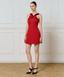 MINI HALTER DRESS WITH A BOW