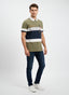 AERONAUTICA MILITARE EMBROIDERED AM-23 COLOR-BLOCK POLO SHIRT