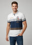 AERONAUTICA MILITARE EMBROIDERED AM-23 COLOR-BLOCK POLO SHIRT