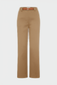 COTTON STRAIGHT PANTS WITH BELT - LUVA