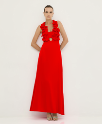 MAXI DRESS WITH RUFFLES