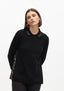 ANIMAL PRINT PLEATED BACK SWEATER