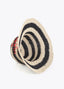 LOLA CASADEMUNT STREAKED RAFFIA EFFECT HAT WITH EMBROIDERY