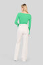 RIBBED WOOL MIX SWEATER WITH ROUND NECK
