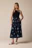 SIMPLE ELEGANT EVENING DRESS WITH WHITE PATTERNS - DRESS HAILEY