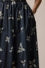 SIMPLE ELEGANT EVENING DRESS WITH WHITE PATTERNS - DRESS HAILEY