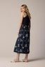 SIMPLE ELEGANT EVENING DRESS WITH WHITE PATTERNS - DRESS HAILEY