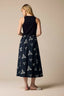 SIMPLE ELEGANT EVENING DRESS WITH WHITE PATTERNS - DRESS HAILEY