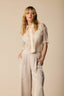 SHORT SLEEVE SHEER DESIGNER BLOUSE - BLOUSE LOSILLE