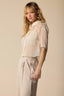 SHORT SLEEVE SHEER DESIGNER BLOUSE - BLOUSE LOSILLE
