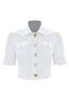 STUNNING SHORT SLEEVE CROP STYLE JACKET - JACKET BAKARI