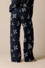 WIDE-LEGGED PATTERNED BLACK TROUSERS - TROUSERS HADEWIN
