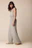 FLOWING GREY TROUSERS WITH PLEATED WAIST DETAILING - TROUSERS ICARO