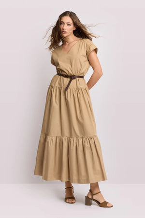 KOCCA MONOCOLOUR SECTIONED FULL LENGTH DRESS - DRESS MARINNA