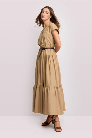 KOCCA MONOCOLOUR SECTIONED FULL LENGTH DRESS - DRESS MARINNA