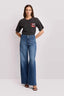 KOCCA FASHIONABLE HIGH WAISTED FLARED TROUSERS - JEANS LILIANE