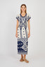 WOODPECKER PRINTED LONG JERSEY DRESS