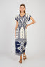WOODPECKER PRINTED LONG JERSEY DRESS