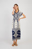 WOODPECKER PRINTED LONG JERSEY DRESS