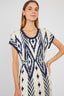 WOODPECKER PRINTED LONG JERSEY DRESS