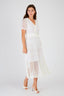 XARENI OPENWORK KNIT MIDI DRESS