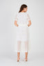 XARENI OPENWORK KNIT MIDI DRESS