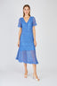 XARENI OPENWORK KNIT MIDI DRESS