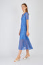 XARENI OPENWORK KNIT MIDI DRESS