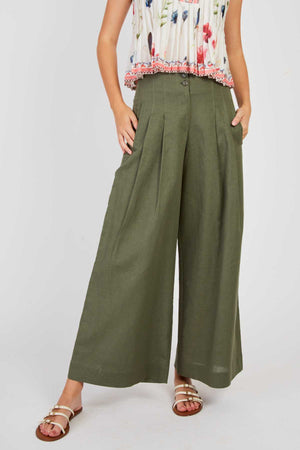 DAISY LINEN WIDE PANTS